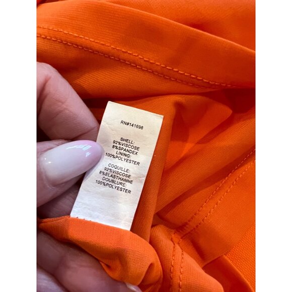 Ramy Brook Cara Cutout Column Gown Orange maxi dress size 6 - Picture 8 of 11